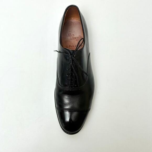 Men's Allen Edmonds Park Avenue Black Leather Cap-Toe Oxford Shoes - Size 11.5D - Picture 13 of 15